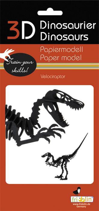 Actual product image Fridolin 3-D paper model "Velociraptor"