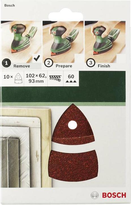 Image du produit Bosch Zubehör Kit de feuilles abrasives pour ponceuses multiples K60 (60)