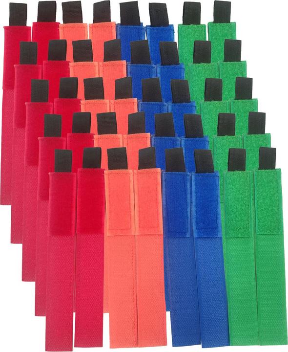 Image du produit Filmer 40 câbles auto-agrippants en 8 couleurs différentes (Serre-câbles velcro, 180 mm, 40 pcs)
