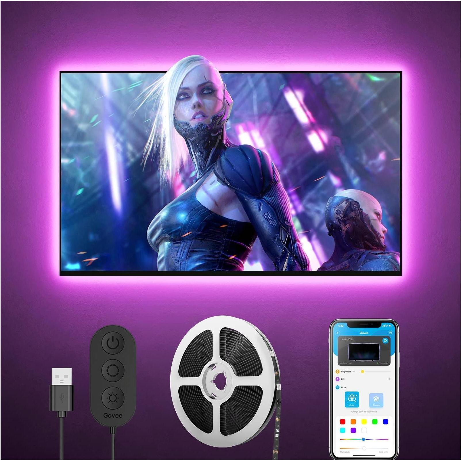 Govee, Striscia LED, TV LED (RGB, 100 cm, Interno)