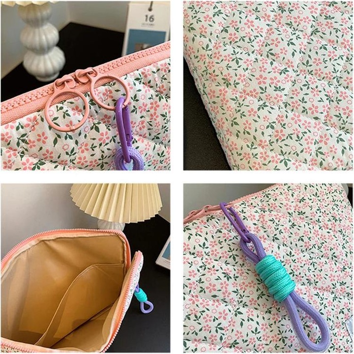Actual product image Only-Bags.Store Cute flower laptop sleeve computer carrying case bag 11 inch portable desk cover bags