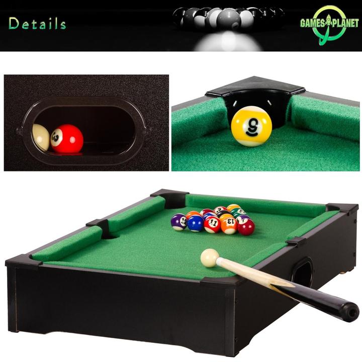 Image du produit Games Planet Mini billard NANO + accessoires, foncé