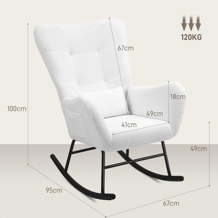 Image du produit Homcom Fauteuil à bascule