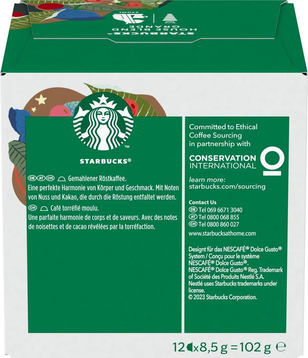 Energy Label Starbucks House Blend Grande by Nescafé Dolce Gusto Medium Roast (12 x Port.)
