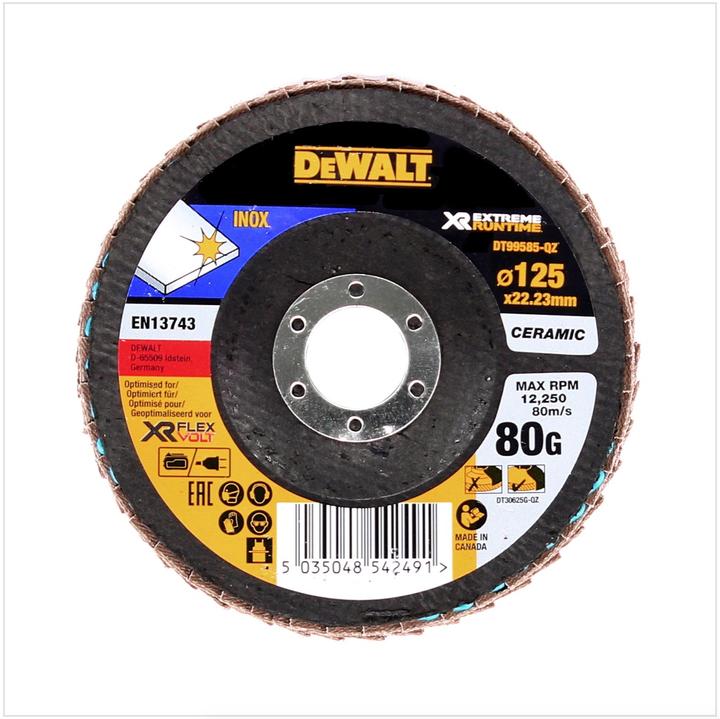 Produktbild DeWalt Fächerschleifscheibe Ø 125mm K80 flach (80)