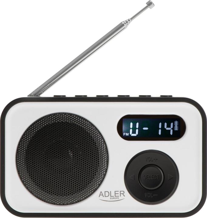 Actual product image Adler Interactive solution | PLL AM/FM Digital Radio | AD 1906 | Alarm function | White/Black (AM, FM, PLL)
