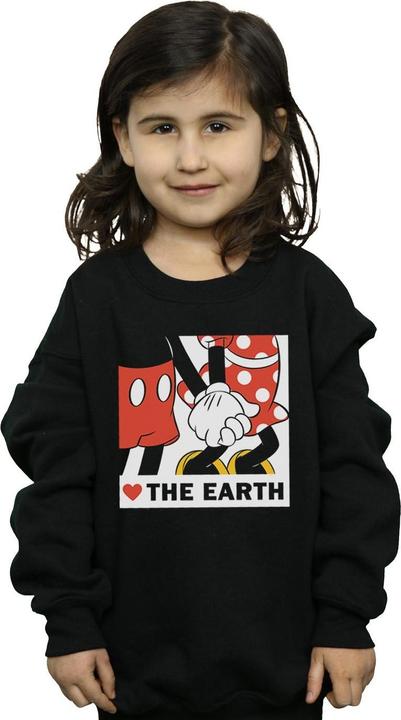 Produktbild Disney Mickey Mouse Heart The Earth Sweatshirt Mädchen (152, 158)