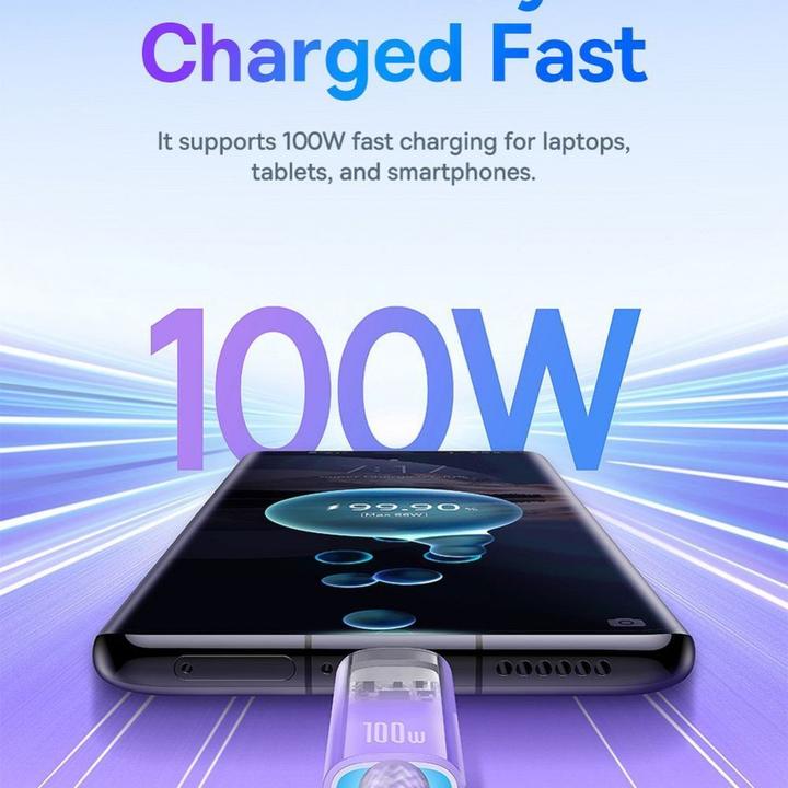 Produktbild Baseus Cable cabel Type C to Type C PD 6A 100W Explorer P10319703221-01 / CB000043 1 m purple (1 m, 100 W)