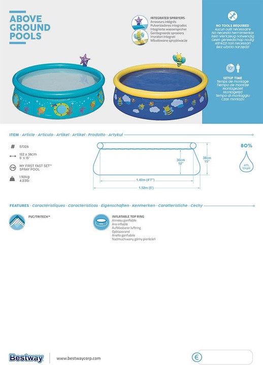 Produktbild Bestway My First Fast Set Spray Pool