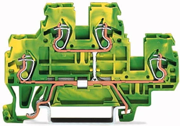 Produktbild Wago Doppelstockklemme 2,5mm2 gelb/grün