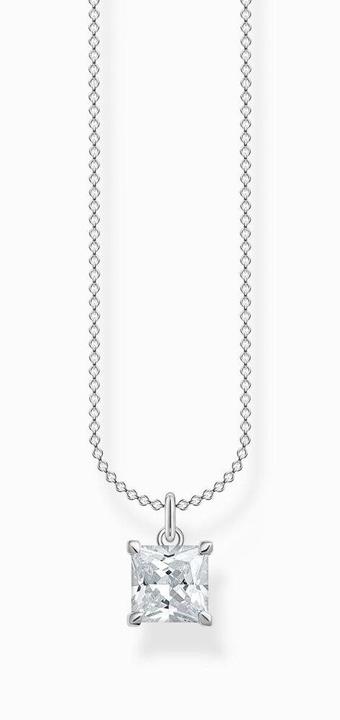 Immagine prodotto Thomas Sabo Collana a catena con pietra bianca argento (Argento 925, 40 - 45 cm)