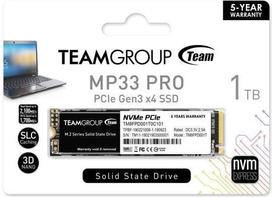 Actual product image Team Group Group MP33 Pro (1000 GB, M.2 2280)