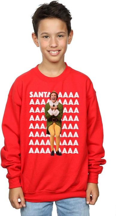 Actual product image Elf Boys Buddy Santa Scream Sweatshirt (140, 146)