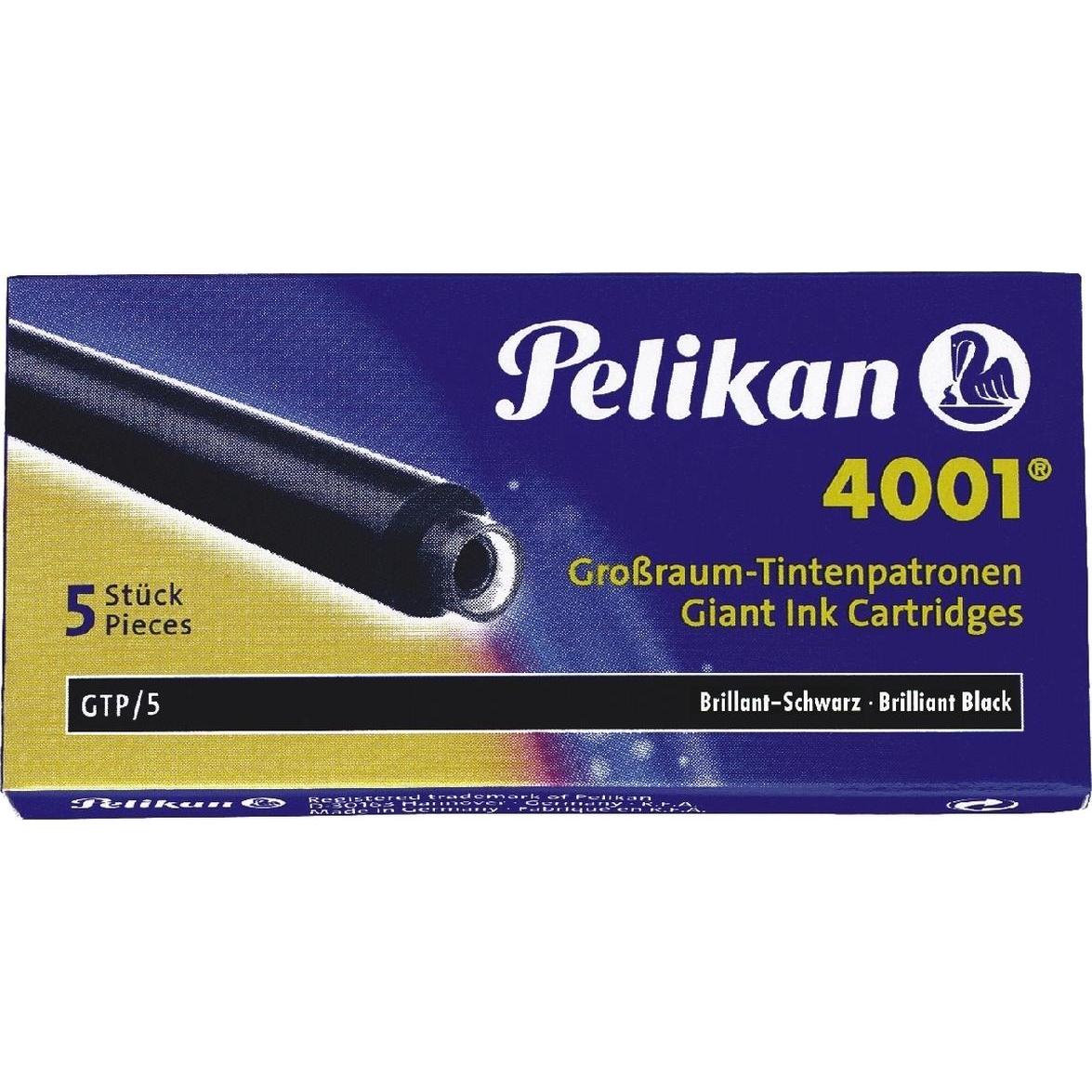 Pelikan, Ersatzpatrone, 4001 Gtp/5 (Füllertinte, Schwarz)