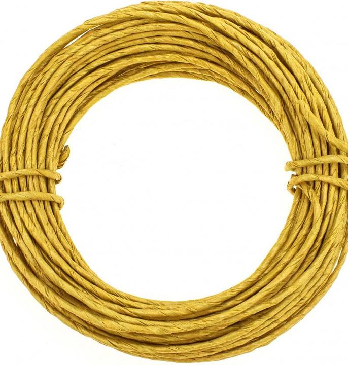 Actual product image Magni GLOREX 6 1280 231 - Paper wire, 2 mm, length 10 m, yellow, for crafting and binding flower (10 m)
