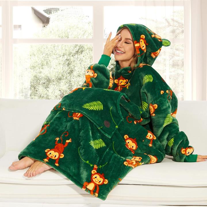 Immagine prodotto Three Oversize Hoodie-Decke Kuschelpullover Erwachsene