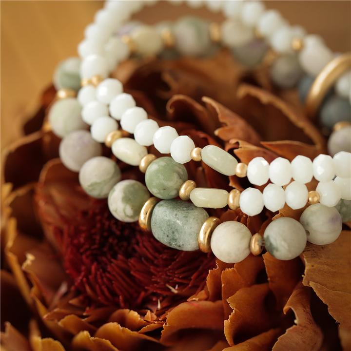 Image du produit Andreani Bracelet en jade naturel véritable (8 cm, Pierres)