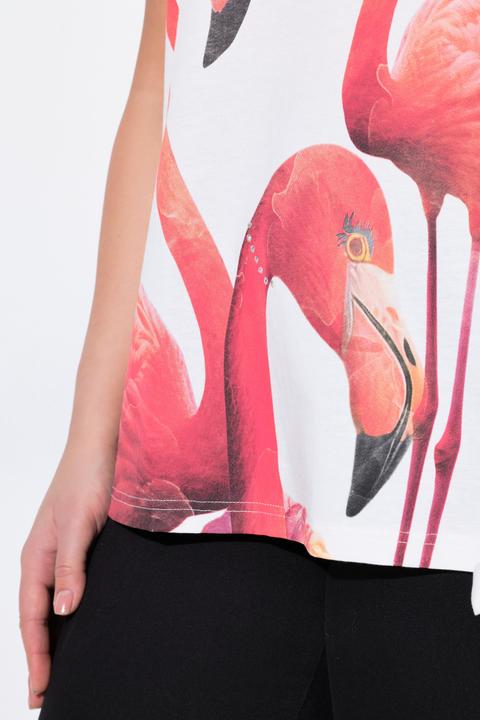 Actual product image Ulla Popken Flamingo Short Sleeve Graphic Tee (54)