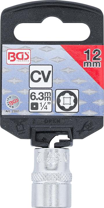 Actual product image BGS Socket, Super Lock 6.3 mm (1/4") Drive 12 mm (12 mm)