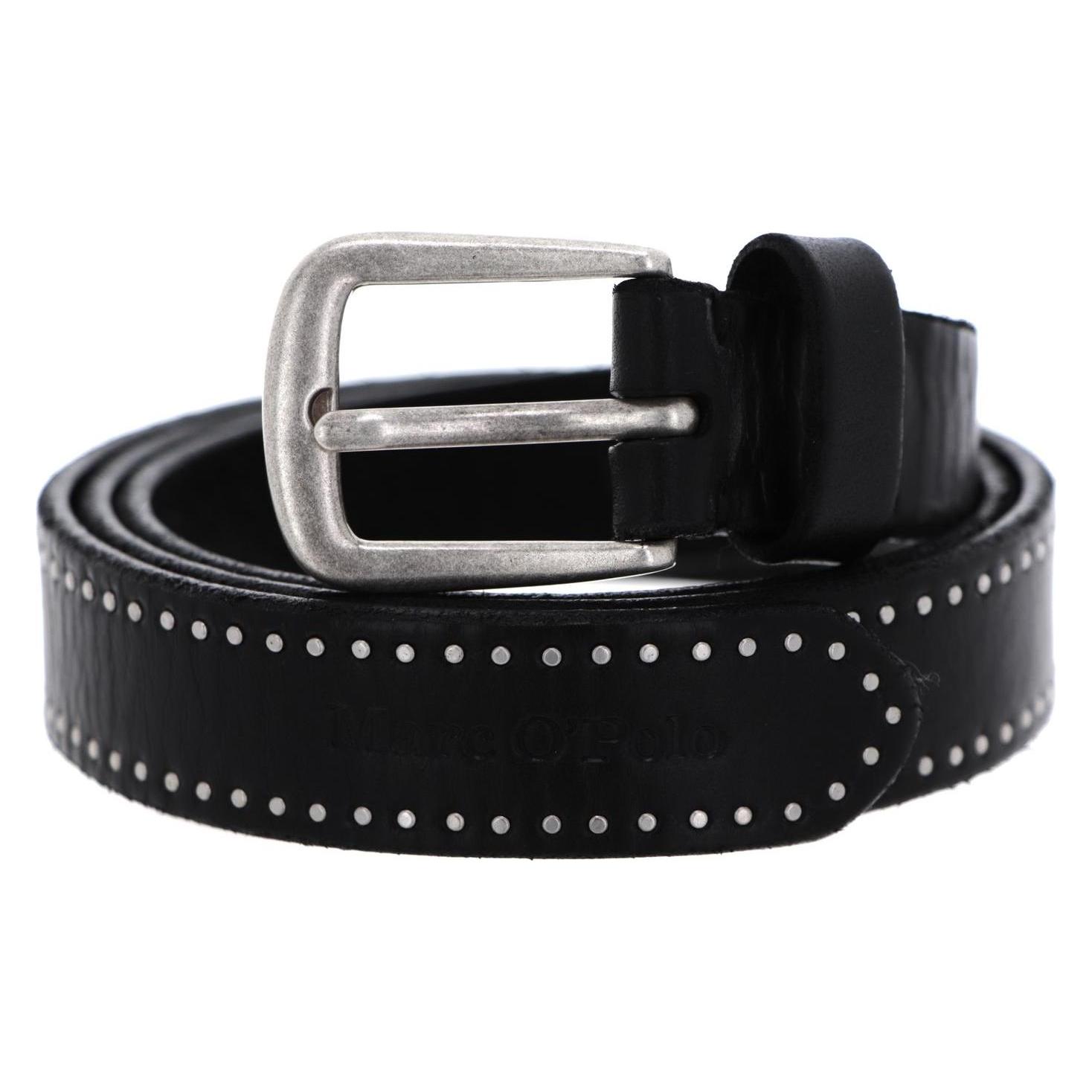 Marc O'Polo, Damen, Gürtel, Hemma - Rivet Ladies' Belt, Schwarz, (90)