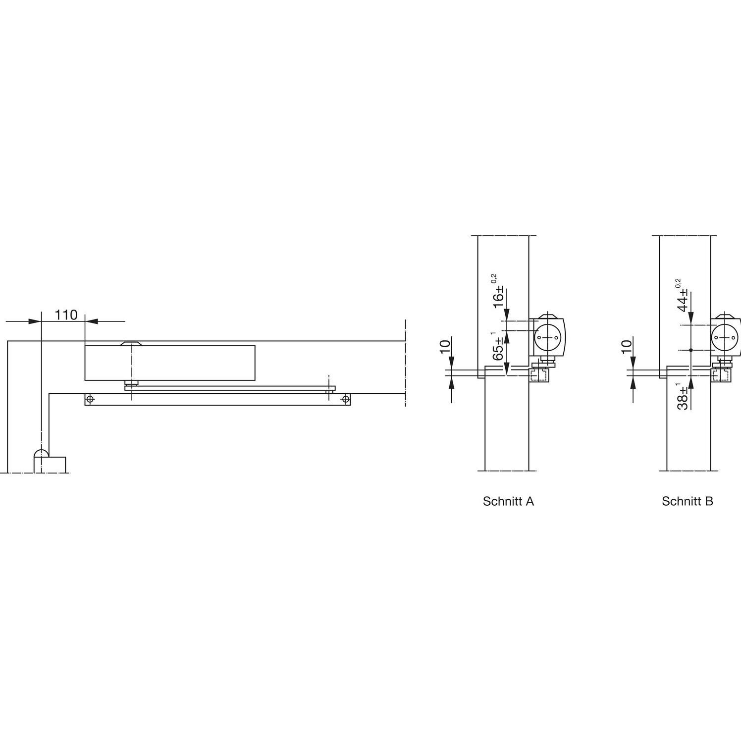 Thumbnail - Geze, Türöffner + Türschliesser, Türschliesser TS 5000 L, EN 2-6 mit Gleitschiene, ohne Feststellung, schwarz