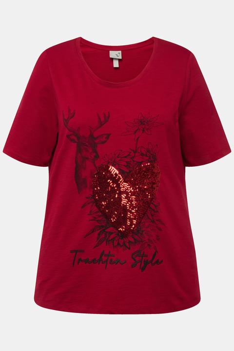 Actual product image Ulla Popken Sequined Graphic Tee (46, 48)