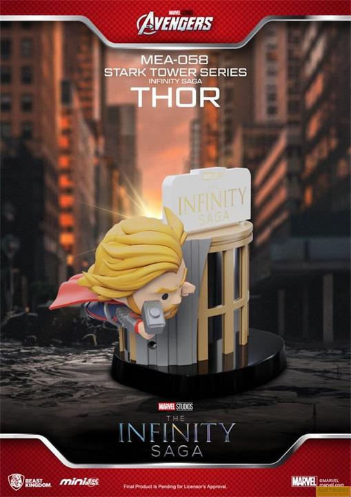 Beast Kingdom Marvel figurine Mini Egg Attack The Infinity Saga serie Stark Tower Set 12 cm