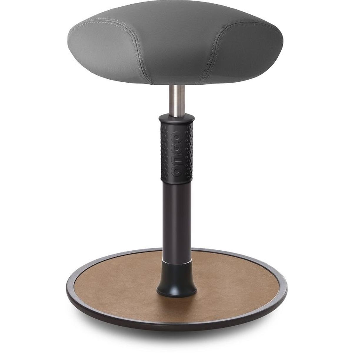 Ongo, Bürostuhl, Sitz- Stehhocker Free Regular Triangel skai Dynactiv M. 160 Grau schw. /Natur