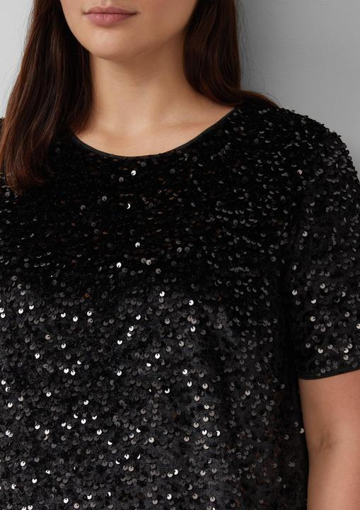 Image du produit s.Oliver Kleid Samtkleid mit Pailletten (48)