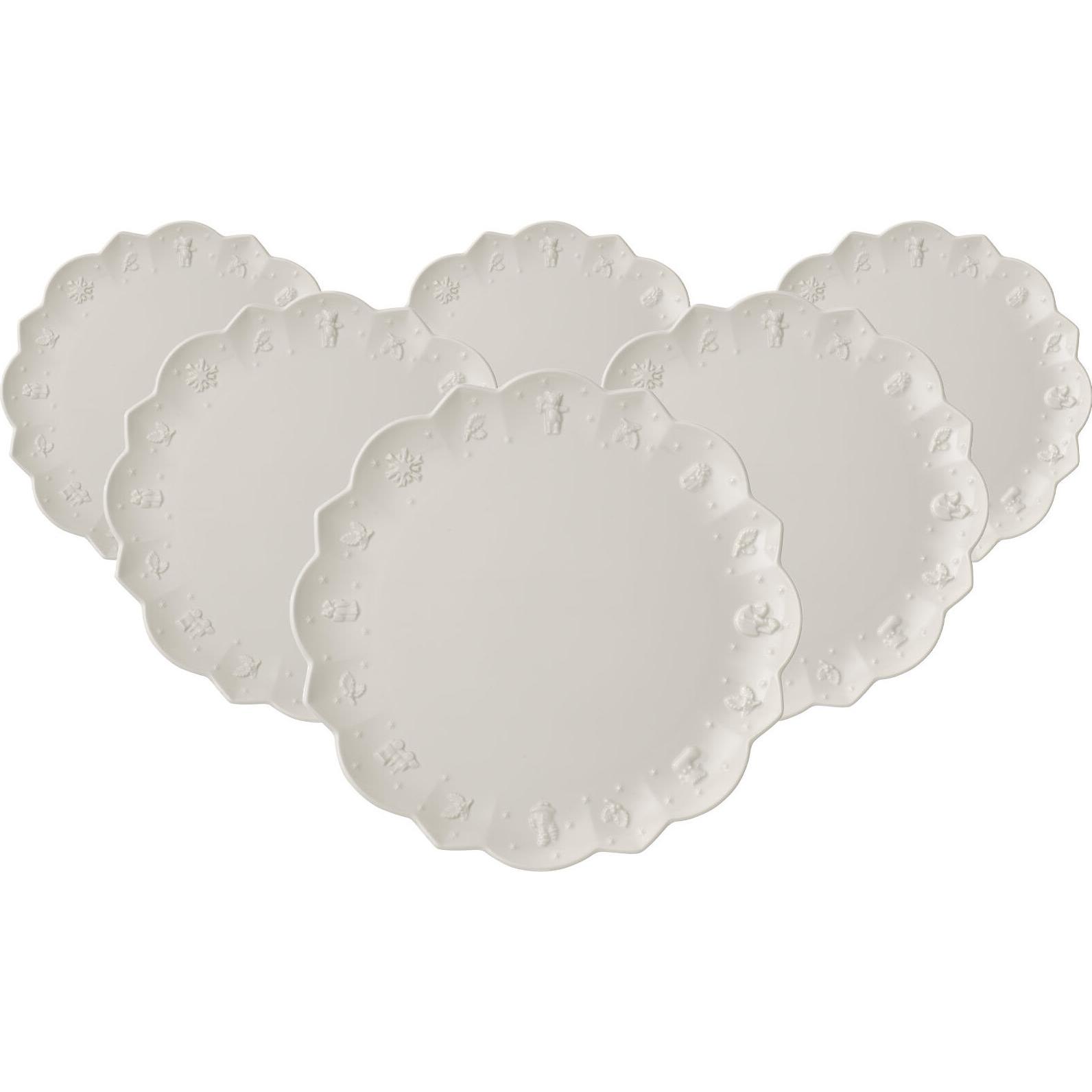 Villeroy & Boch Multipack Toy"s Delight Royal Classic Speiseteller - 6 Stück, Teller, Weiss