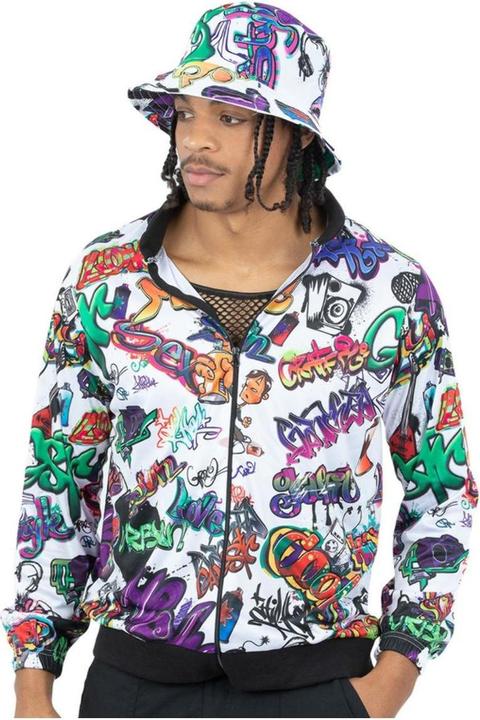 Immagine prodotto Smiffys 90s Hip Hop Giacca Graffiti Adulto Unisex (S)