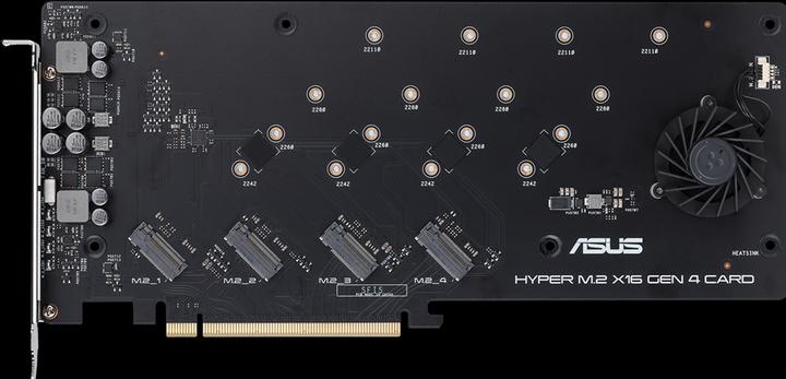 Actual product image ASUS Hyper M.2 x16 Gen 4 card