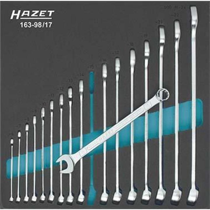 Produktbild HAZET Ring-Maulschlüssel Satz (10 mm, 11 mm, 12 mm, 13 mm, 14 mm, 15 mm, 16 mm, 17 mm, 18 mm, 19 mm, 21 mm, 22 mm, 24 mm, 7 mm, 8 mm, 9 mm)