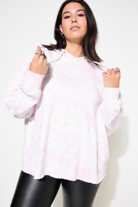 Immagine prodotto Studio Untold Maglia dal taglio squadrato con cappuccio, batik e orlo non rifinito (42, 44)