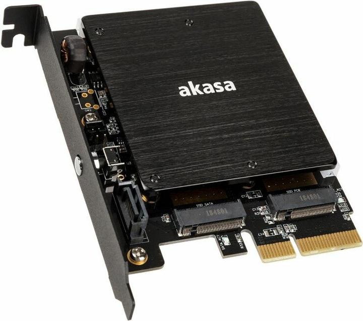 Actual product image Akasa AK-PCCM2P-03 - PCIe - M.2 - Black - 32 Gbit/s - 0 - 55 °C