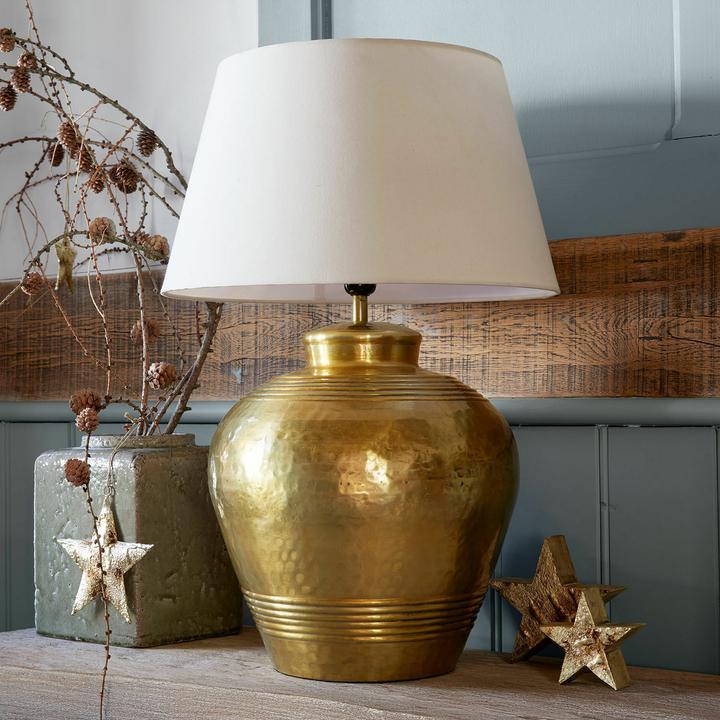 Image du produit Loberon Tischlampe Brisanta antikgold/creme (E27)