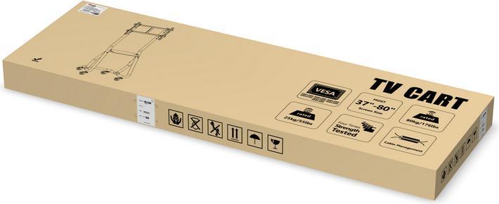 Produktbild equip TV-Wagen 37"-80"/80kg 1TFT mit Höhenverstellung grau (80", 80 kg)