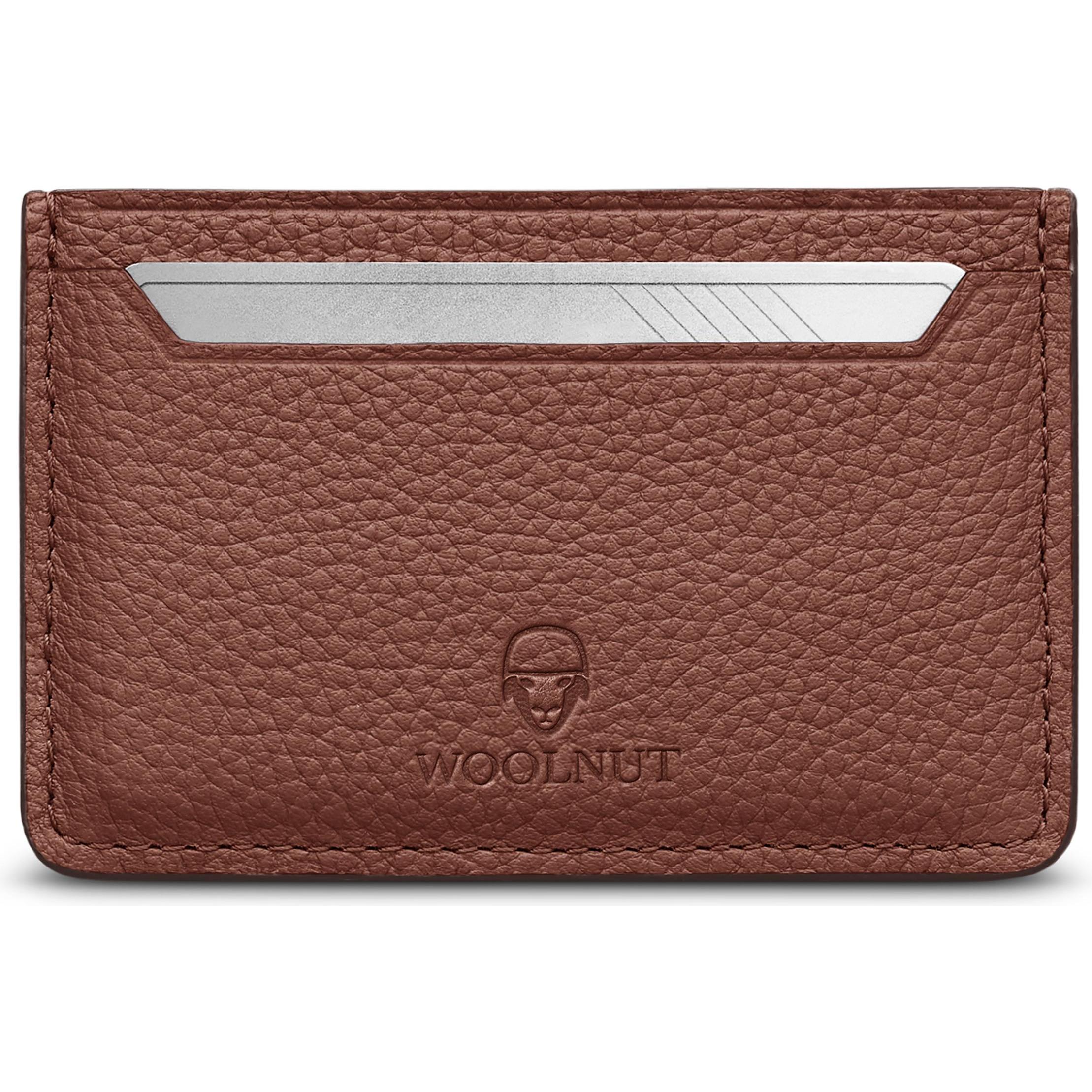Woolnut, Portemonnaie, Leather Card Holder -korttikotelo, konjakki, Braun