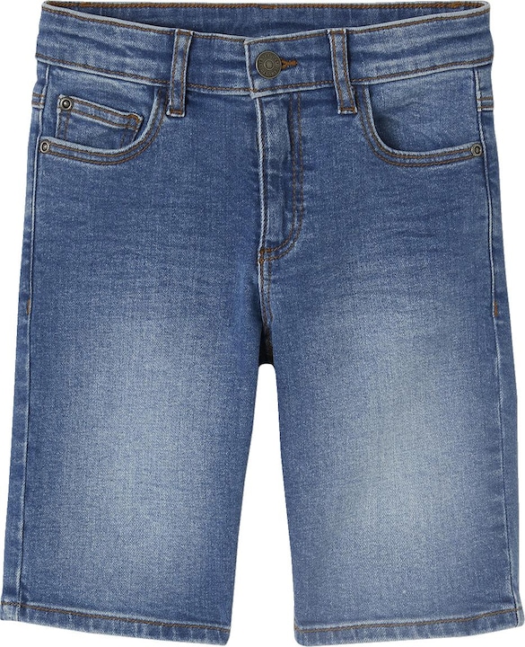 Actual product image Vertbaudet Jungen Jeansshorts BASIC OEKO-TEX®, Bundweite verstellbar (98)