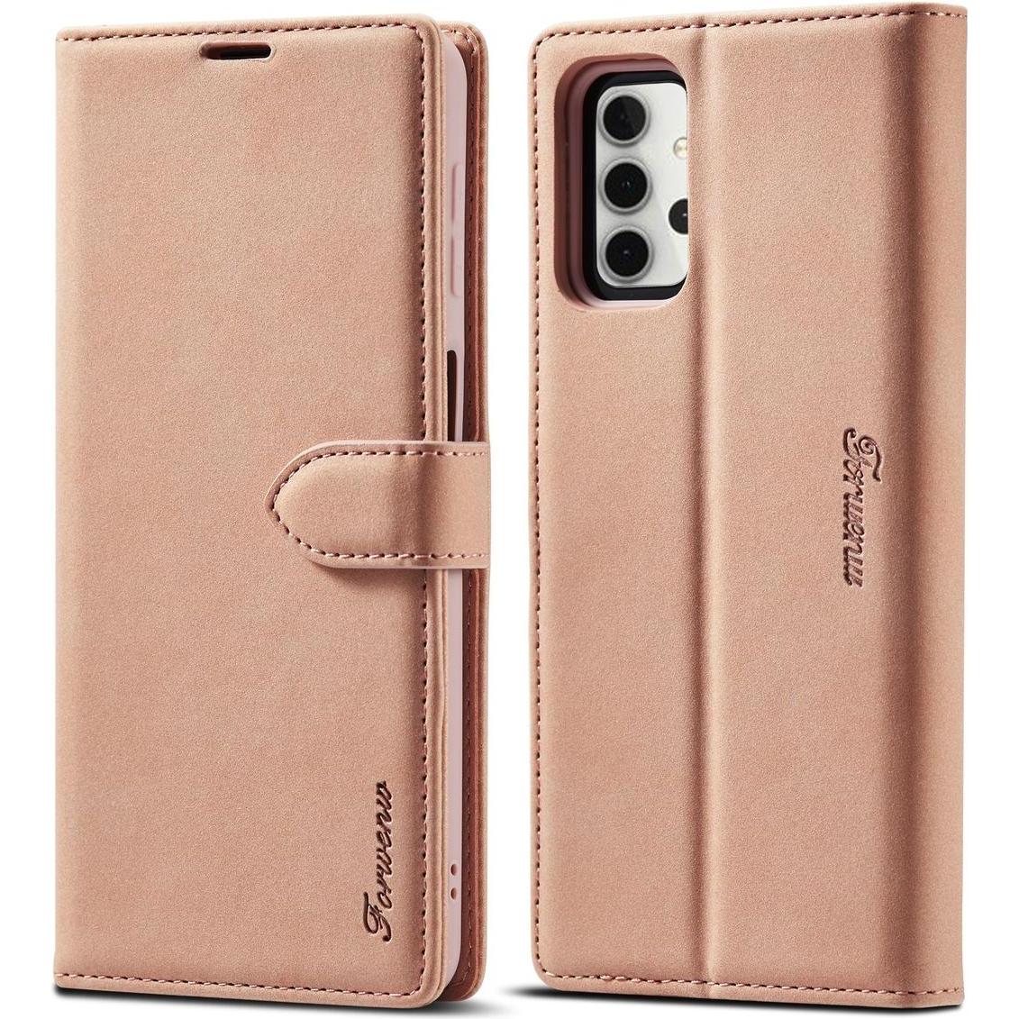 König Design Hülle Handy Schutz für Samsung Galaxy A32 5G Case Cover Tasche Etui Bumper Rosa (Samsung Galaxy A32 5G), Sm...