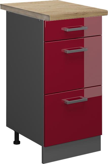 Anthrazit, Bordeaux Hochglanz, Rot Hochglanz