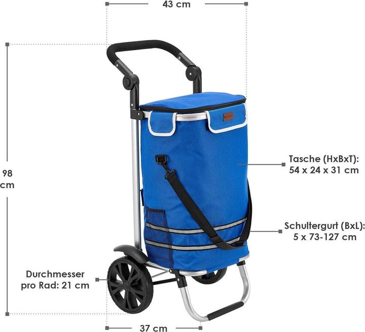 Image du produit Juskys Chariot à provisions 3en1