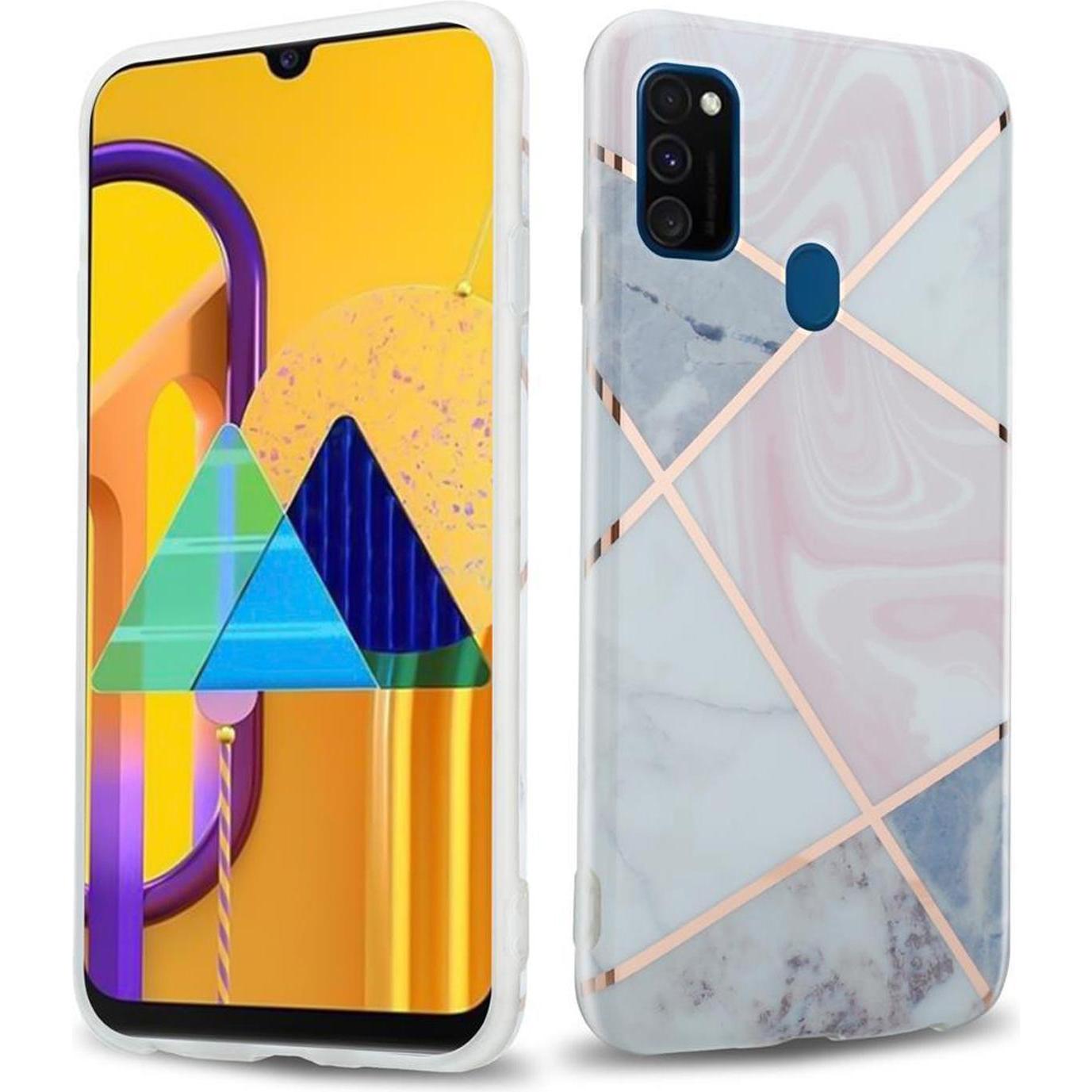 Thumbnail - Cadorabo IMD TPU Bunter Marmor Cover (Huawei P20 Lite), Smartphone Hülle, Rosa