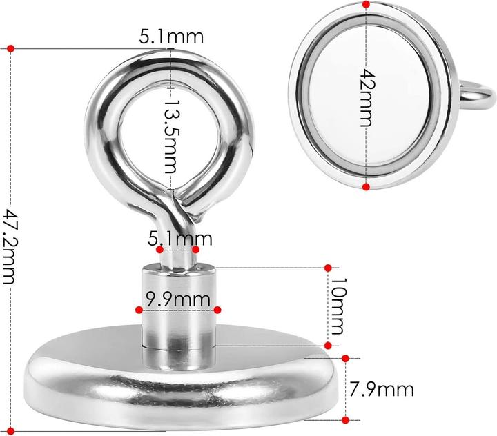 Produktbild Swissdetector Ösenmagnete (1 x)