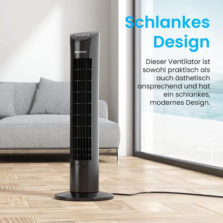 Produktbild Breeze Oszillierender Turmventilator (54 dB)