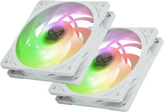 Actual product image Scythe Mugen 6 Dual Fan White ARGB Edition (weiss, 120 mm) (154 mm)