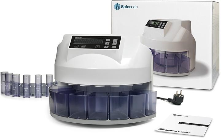 Safescan Münzzähler u. Sortierer 1250, zählt und sortiert 220 Münzen/Minute, grau (Münzzähler)