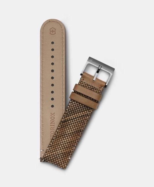 Actual product image Victorinox Wood Strap D2-TI (21 mm, Leather, Titanium, Wood)