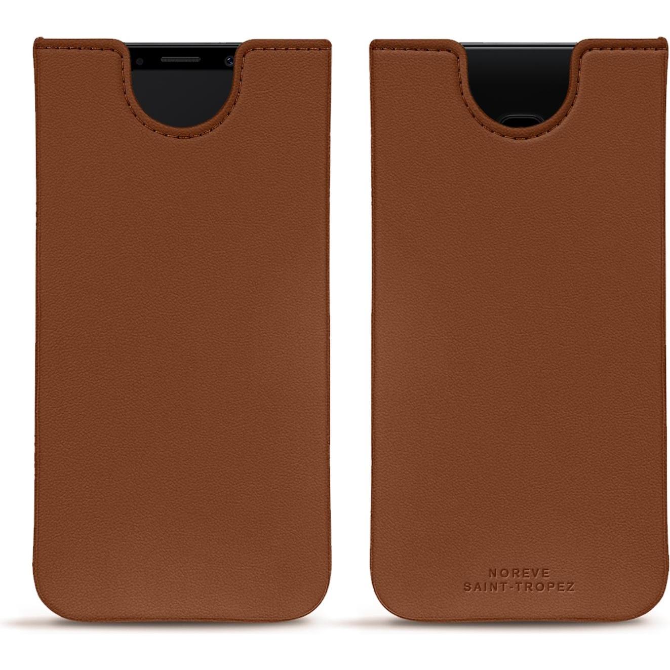 Noreve Lederschutzhülle (Samsung Galaxy S9), Smartphone Hülle, Braun