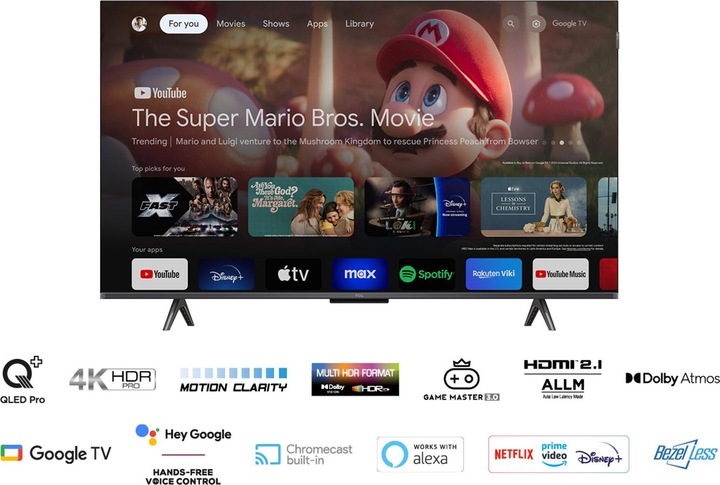 Actual product image TCL 43C69B Ultra HD HDR QLED TV 43 (108 cm) (43", QLED, 4K, 2024)